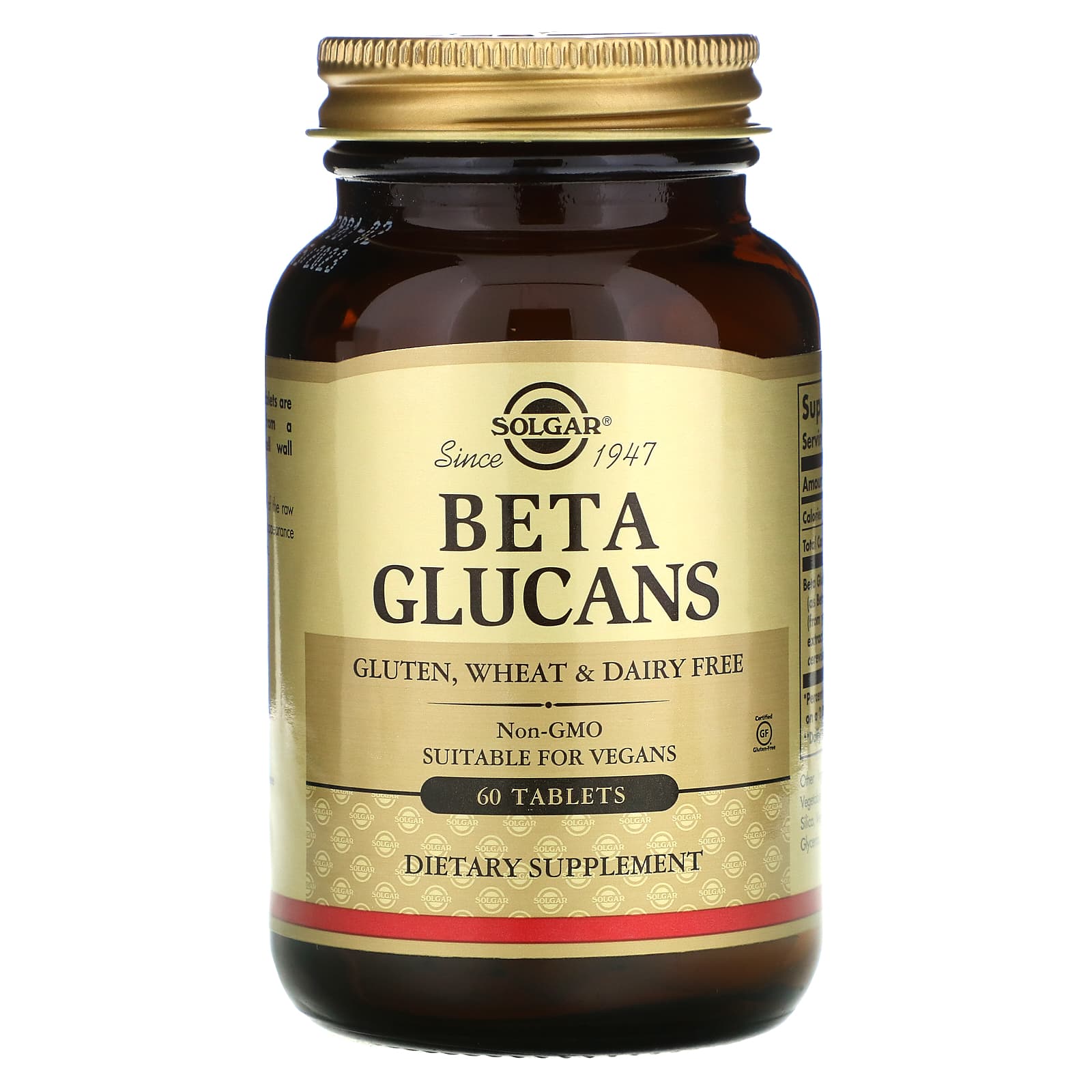 Solgar, Beta Glucans, 60 Tablets UPC 033984002357 | HiLife Vitamins